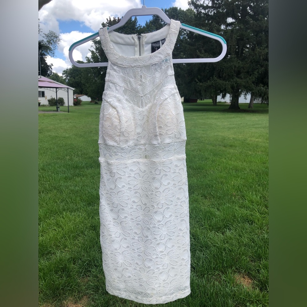 Homecoming white sparkly dress!